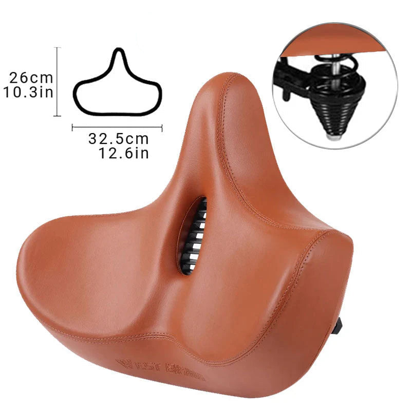 Wide Bicycle Saddle – Shock-Absorbing Ergonomic Design