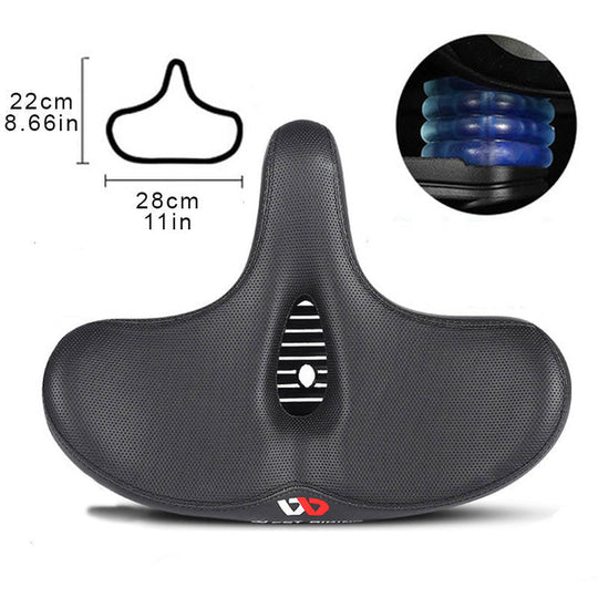 Wide Bicycle Saddle – Shock-Absorbing Ergonomic Design
