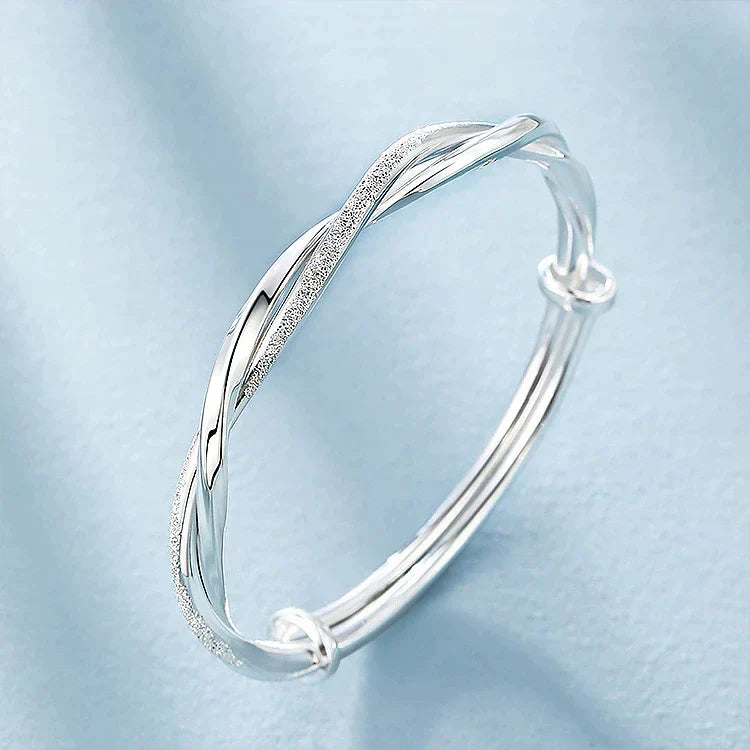 Mooie Gevlochten Zilveren Armband