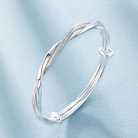 Mooie Gevlochten Zilveren Armband