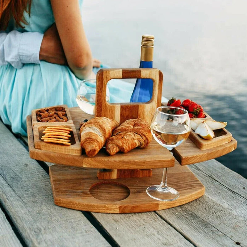 Wood &amp; Hills – Portable Table for Nature and Wine
