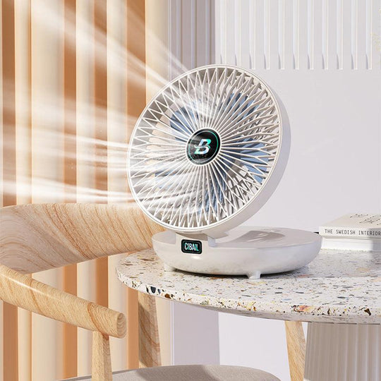 Mini Rechargeable Fan – Table &amp; Wall, Wireless, Quiet