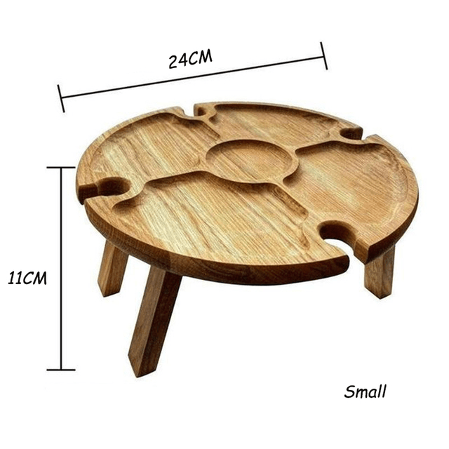 Foldable Wooden Wine Holder | Picnic Wine Table