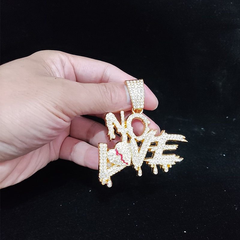 Sterling Mystique | Hip Hop Cuban Chains NO LOVE Necklace