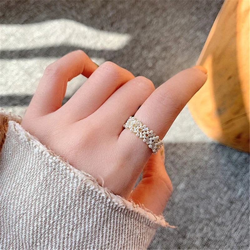 Adjustable Beautiful Pearl Ring