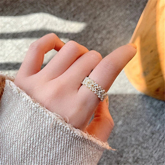 Adjustable Beautiful Pearl Ring
