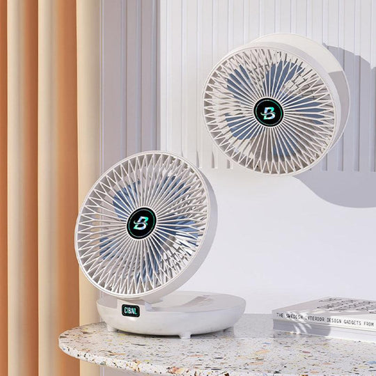 Mini Rechargeable Fan – Table &amp; Wall, Wireless, Quiet