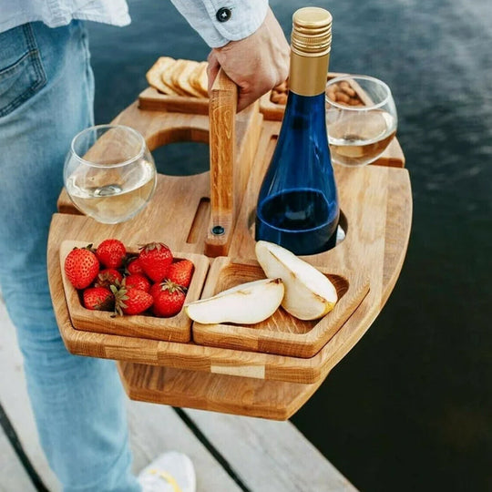 Wood &amp; Hills – Portable Table for Nature and Wine