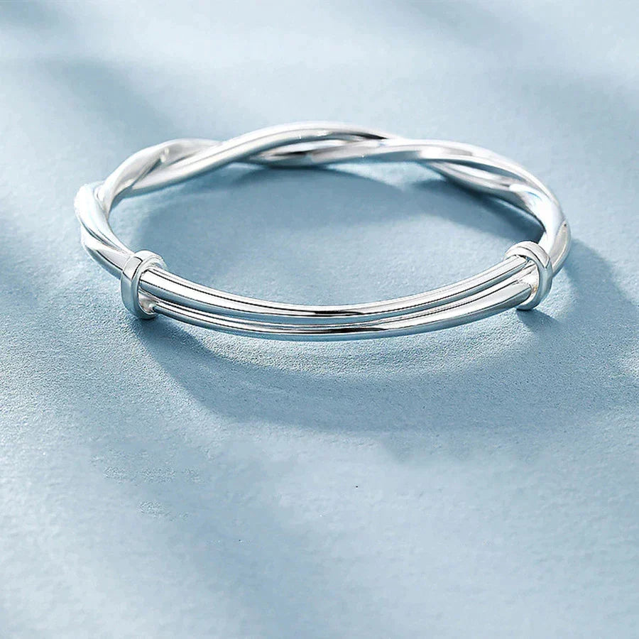Mooie Gevlochten Zilveren Armband