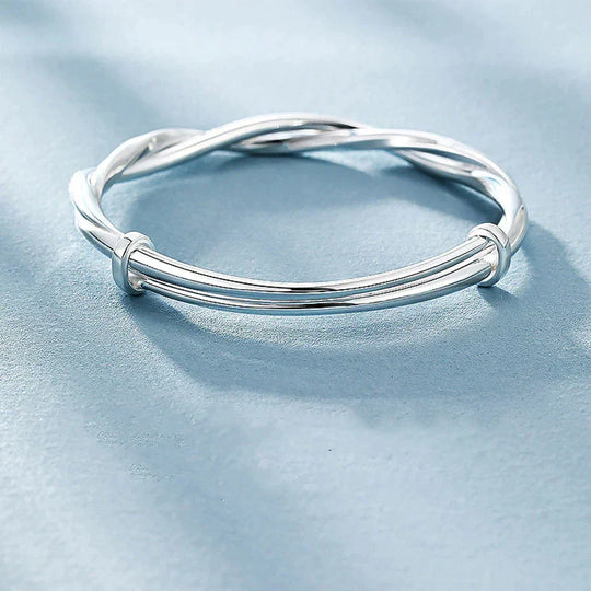 Mooie Gevlochten Zilveren Armband