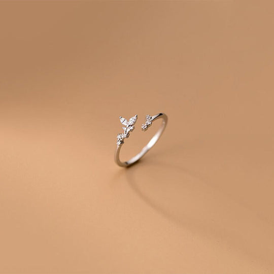 Slim Silver Ring with Cubic Zirconia