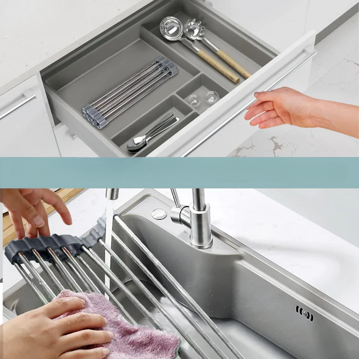Foldable Dish Drying Rack for the Sink