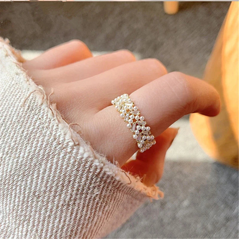 Adjustable Beautiful Pearl Ring