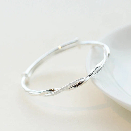 Mooie Gevlochten Zilveren Armband