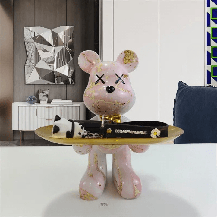 Decorative Bear with Tray – Luxury Home Accessory &amp; Storage Tray