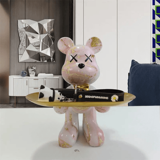 Decorative Bear with Tray – Luxury Home Accessory &amp; Storage Tray