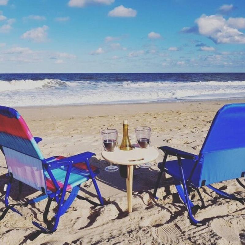Foldable Wooden Wine Holder | Picnic Wine Table