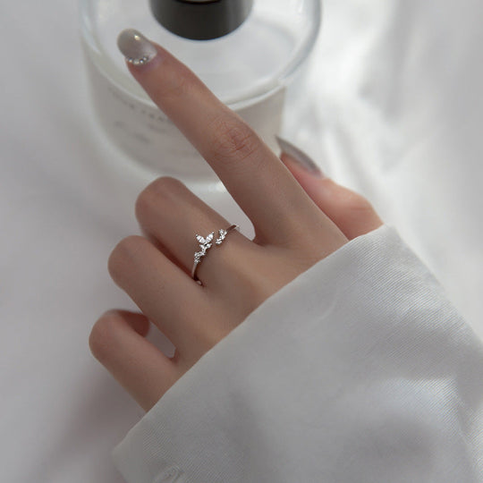Slim Silver Ring with Cubic Zirconia