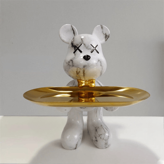 Decorative Bear with Tray – Luxury Home Accessory &amp; Storage Tray