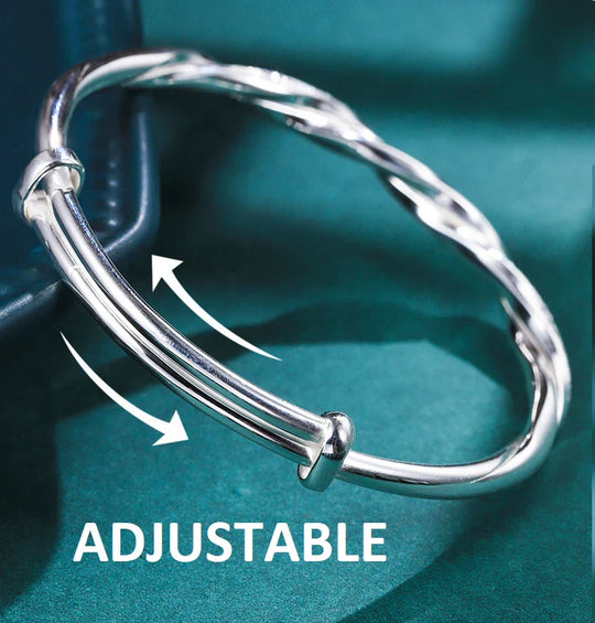 Mooie Gevlochten Zilveren Armband