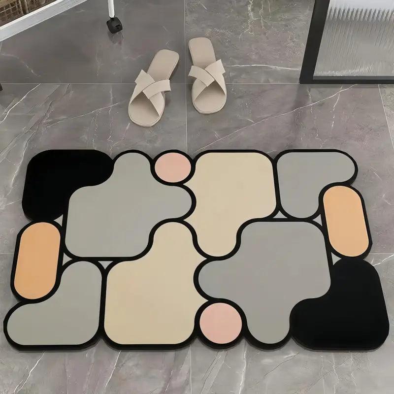 Non-Slip Creative Puzzle Earth Bath Mat