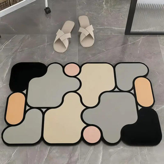 Non-Slip Creative Puzzle Earth Bath Mat