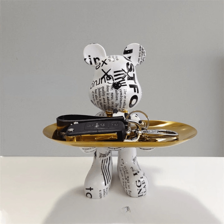 Decorative Bear with Tray – Luxury Home Accessory &amp; Storage Tray