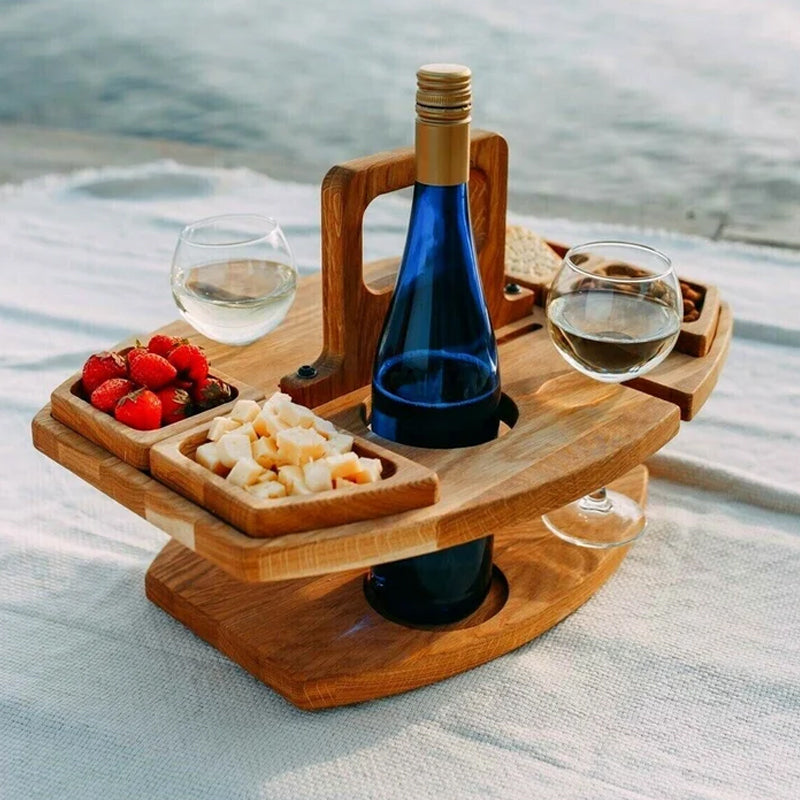Wood &amp; Hills – Portable Table for Nature and Wine