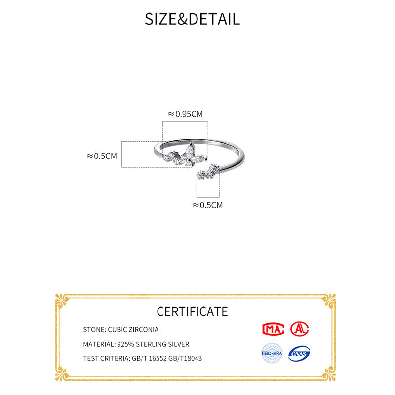 Slim Silver Ring with Cubic Zirconia