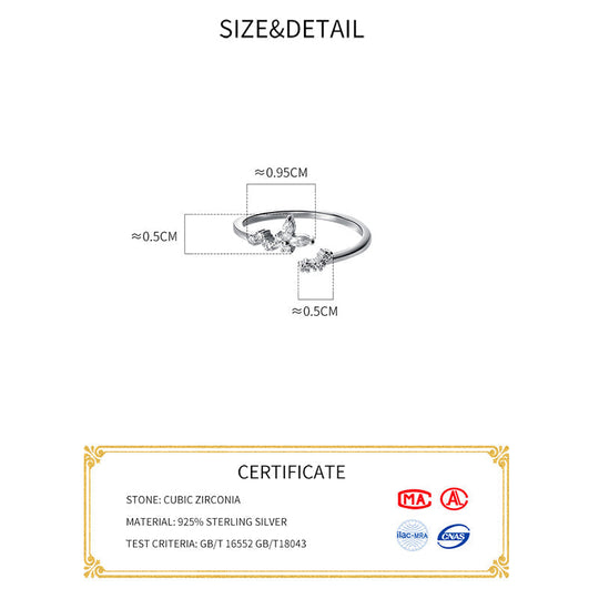 Slim Silver Ring with Cubic Zirconia
