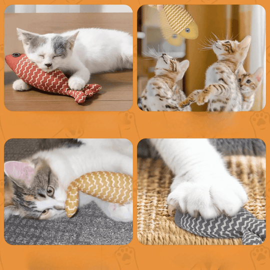 Interactive Catnip Fish Toy – Chewing, Kicking, and Playing for Indoor Cats