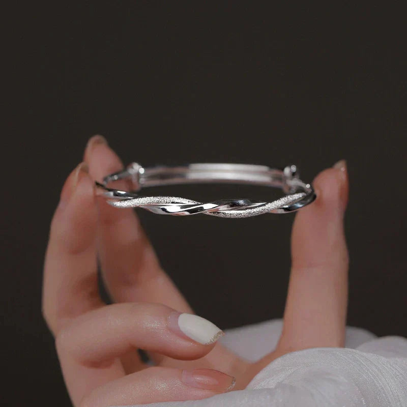 Mooie Gevlochten Zilveren Armband