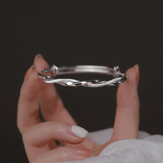 Mooie Gevlochten Zilveren Armband