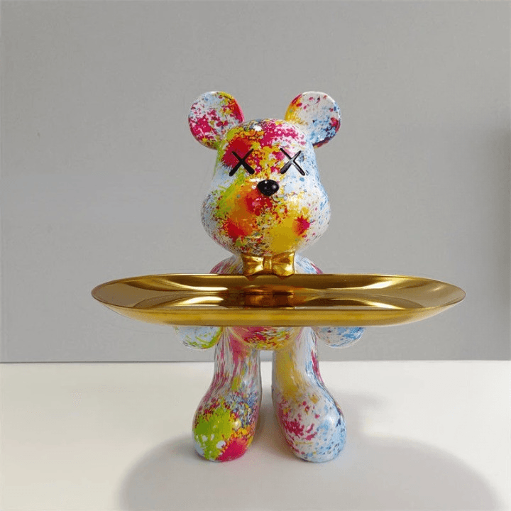 Decorative Bear with Tray – Luxury Home Accessory &amp; Storage Tray