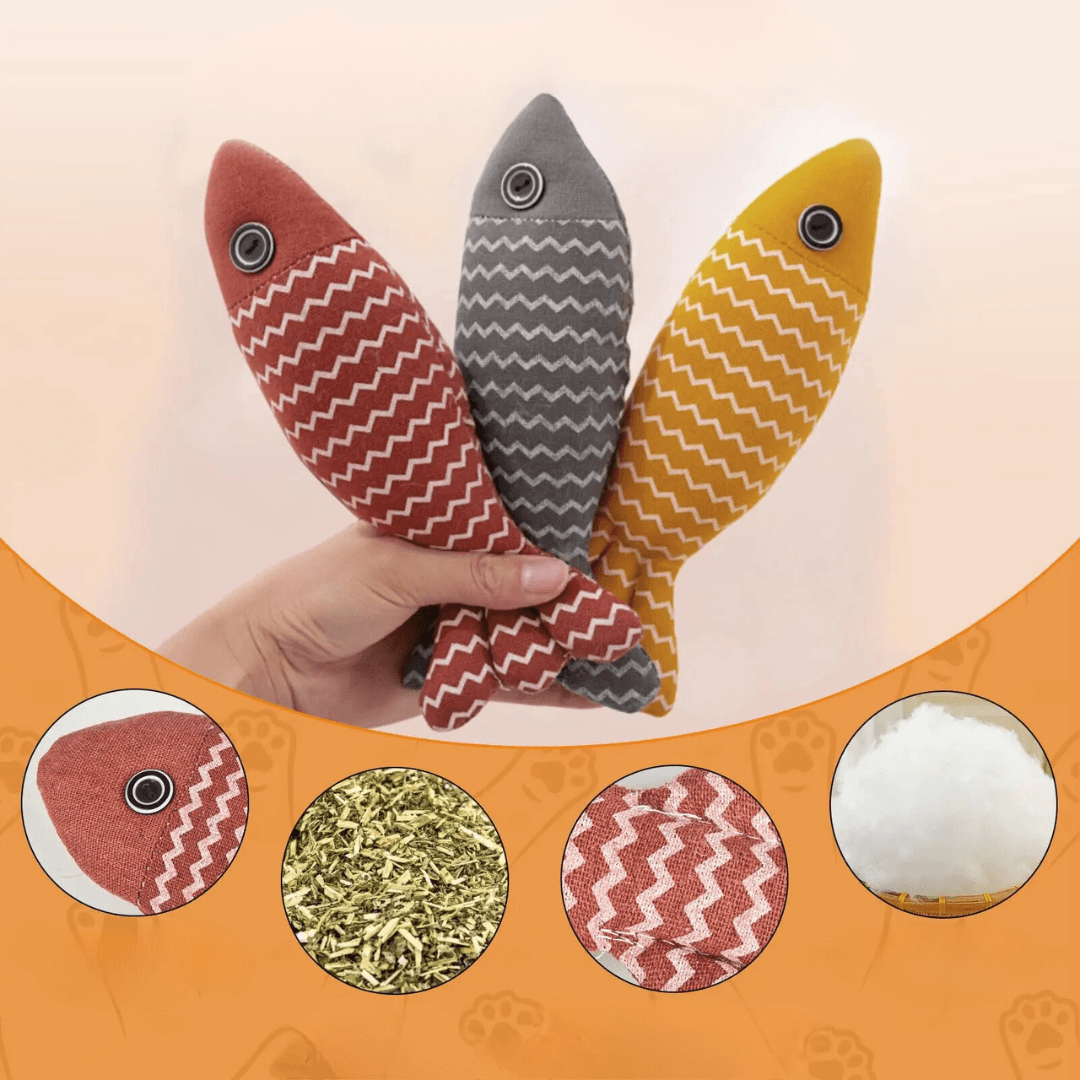 Interactive Catnip Fish Toy – Chewing, Kicking, and Playing for Indoor Cats