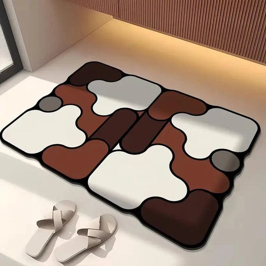 Non-Slip Creative Puzzle Earth Bath Mat