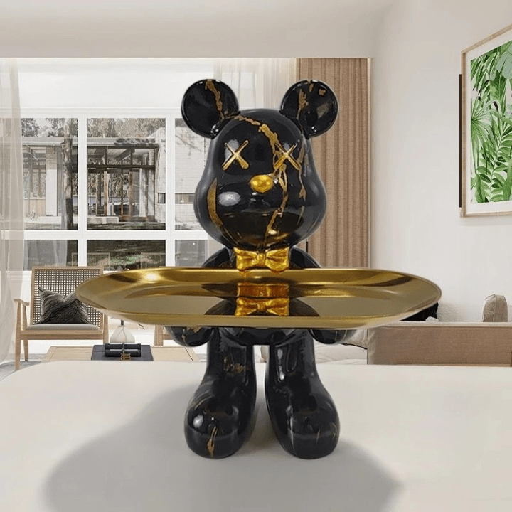 Decorative Bear with Tray – Luxury Home Accessory &amp; Storage Tray