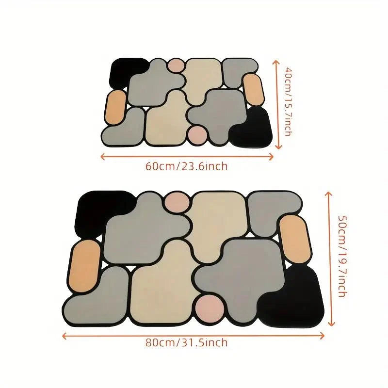 Non-Slip Creative Puzzle Earth Bath Mat