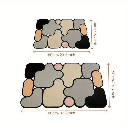 Non-Slip Creative Puzzle Earth Bath Mat