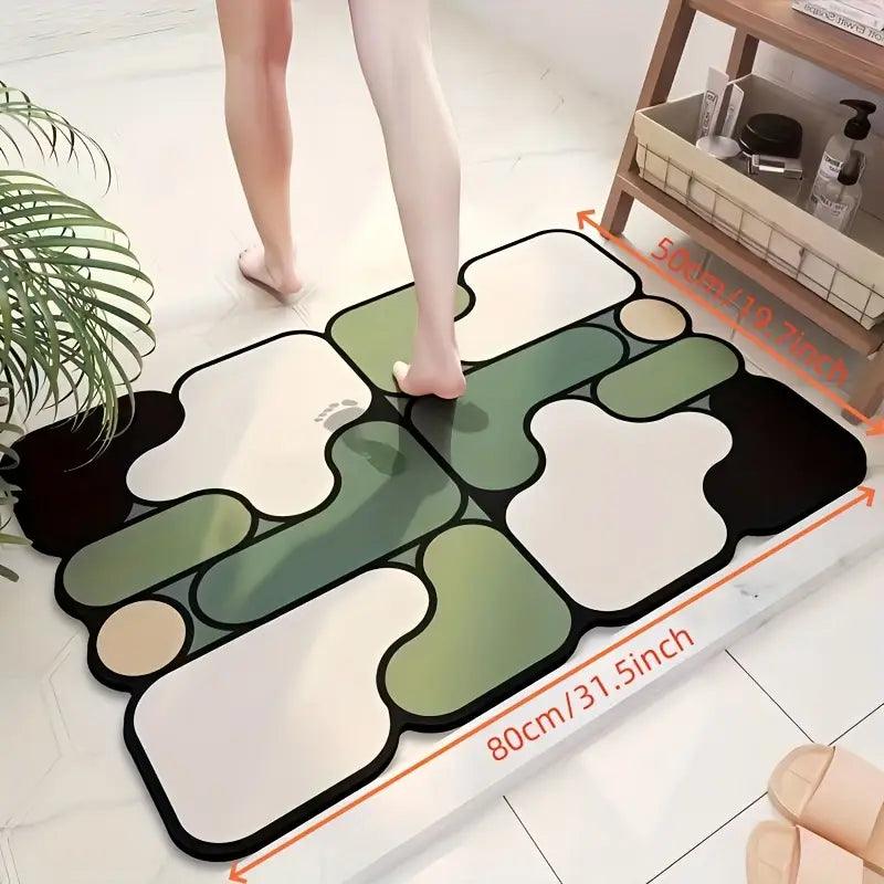 Non-Slip Creative Puzzle Earth Bath Mat
