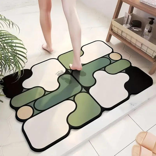 Non-Slip Creative Puzzle Earth Bath Mat