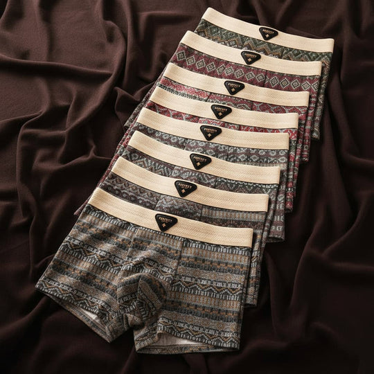 Boxer in misto cotone con motivo geometrico