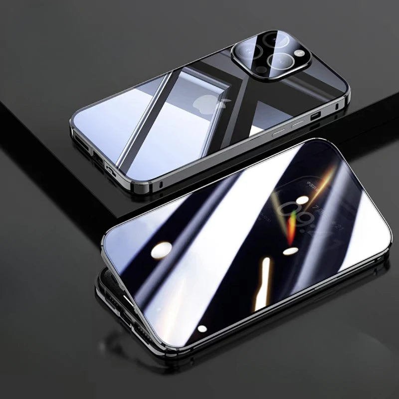 iPhone Magnetic Glass Case | Full-Body Privacy &amp; Scratch Protection