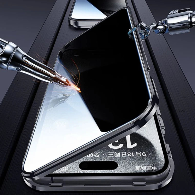 iPhone Magnetic Glass Case | Full-Body Privacy &amp; Scratch Protection