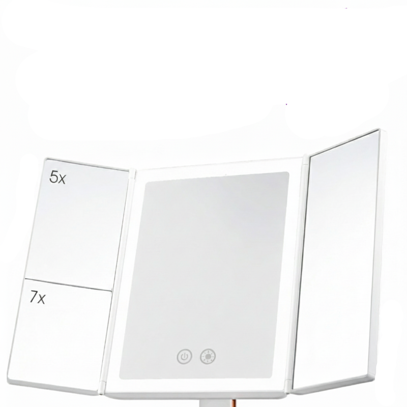 Tripod LED-Lit Makeup Mirror | Adjustable Cosmetic Tabletop Mirror