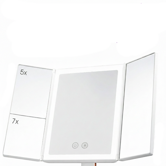 Tripod LED-Lit Makeup Mirror | Adjustable Cosmetic Tabletop Mirror