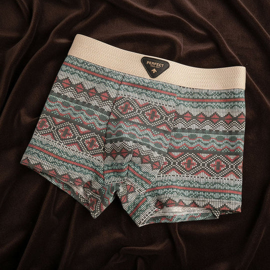 Boxer in misto cotone con motivo geometrico