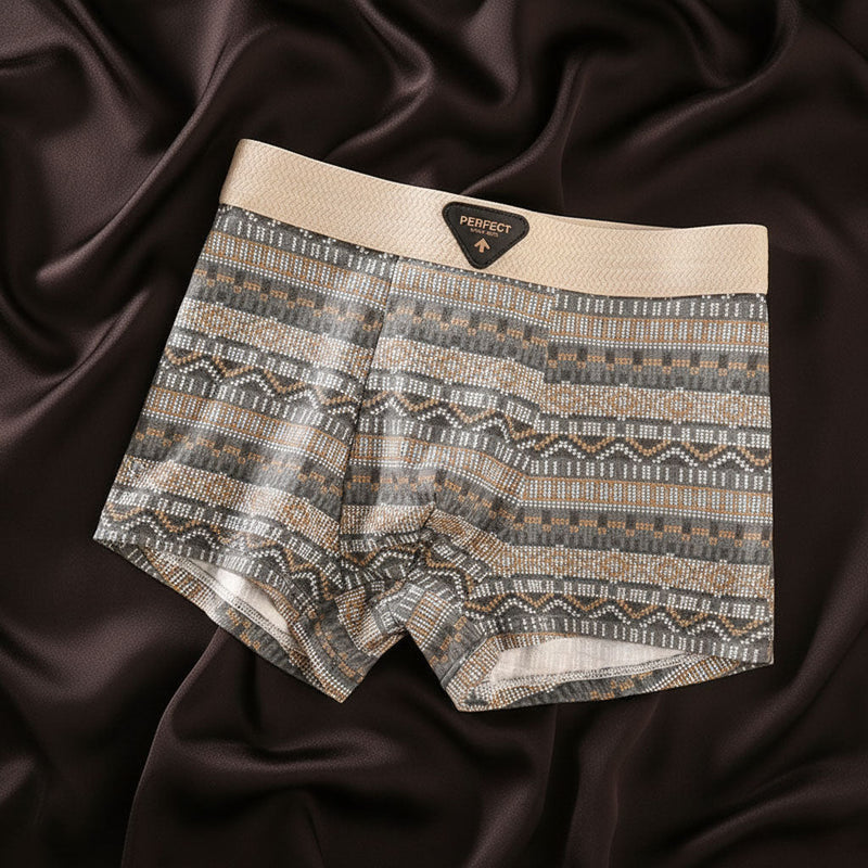 Boxer in misto cotone con motivo geometrico
