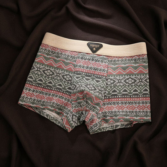 Boxer in misto cotone con motivo geometrico