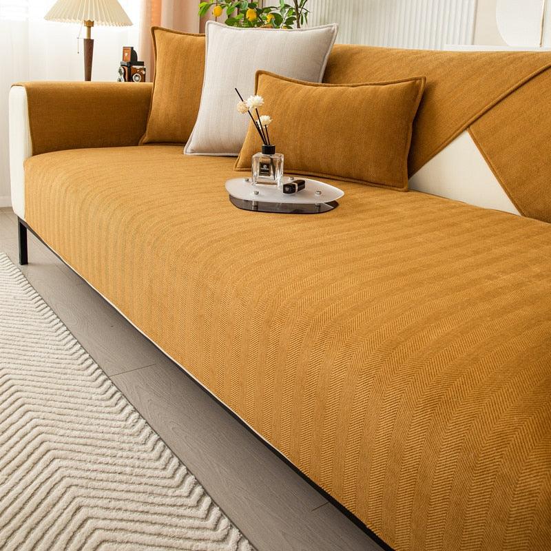 Non-Slip Sofa Cover | Fleece Couch Cover with Anti-Slip Bottom